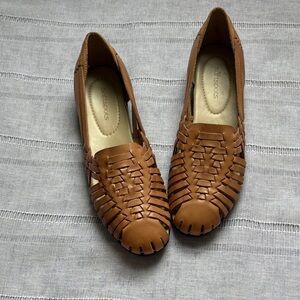Softspots Women's Tan Trinidad Woven Flats